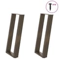 Miniatyrbilde 1 av 10: vidaXL Konsollbordben U-formet 2 stk naturstål 38 x (72-73) cm stål