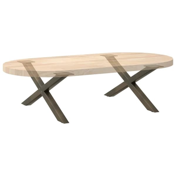 vidaXL sofabordben X-formet 2 stk. naturstål 70x(30-31) cm stål