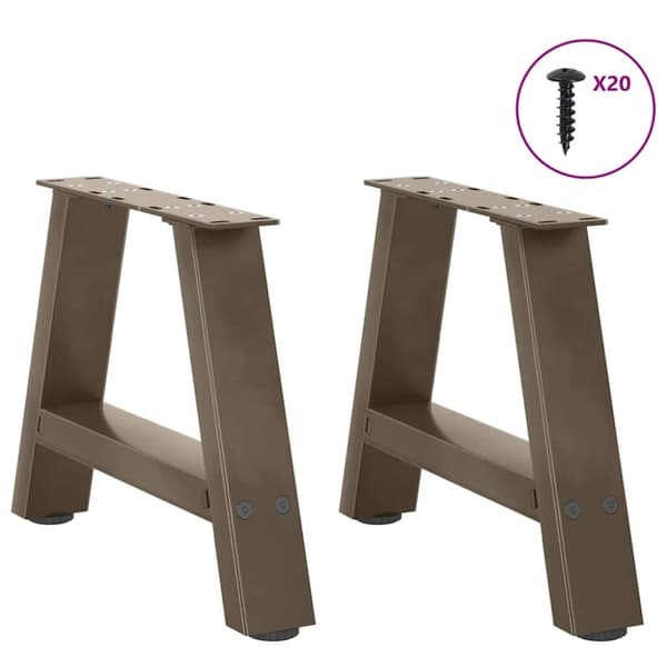 vidaXL Sohvapöydän jalat A-muotoiset 2 kpl 40x(30-31) cm teräs