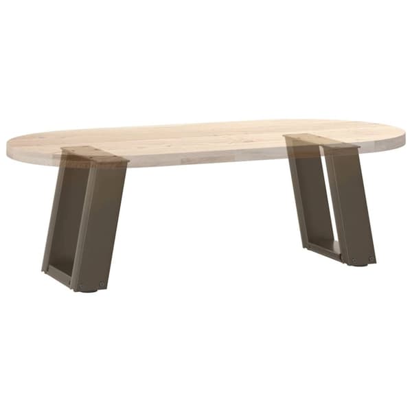 vidaXL sofabordben U-formet 2 stk. naturstål 30x(30-31) cm stål