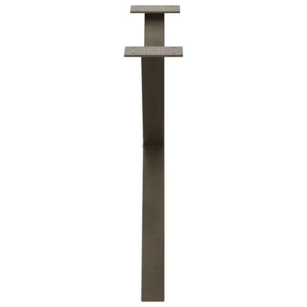 vidaXL Soffbordsben X-formade 2 st naturstål 70x(42-43) cm stål