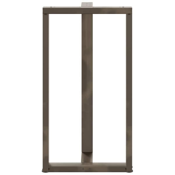 vidaXL Barbordben T-formet 2 stk svart 60x35x(110-111) cm stål
