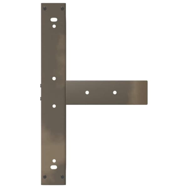 vidaXL Barbordben T-formet 2 stk svart 60x35x(110-111) cm stål