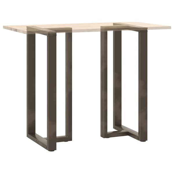 vidaXL Barbordben T-formet 2 stk svart 60x35x(110-111) cm stål