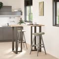 Miniatyrbilde 2 av 10: vidaXL Barbordben T-formet 2 stk svart 60x35x(110-111) cm stål
