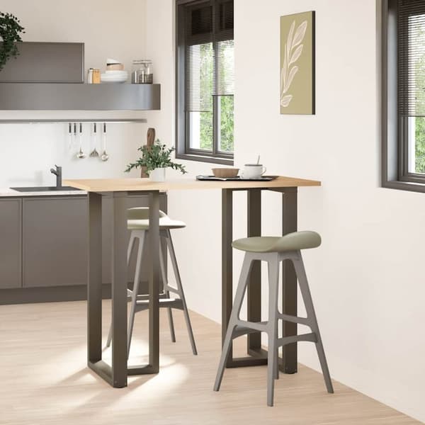 vidaXL Barbordben T-formet 2 stk svart 60x35x(110-111) cm stål