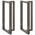 Miniatyrbilde 1 av 10: vidaXL Barbordben T-formet 2 stk svart 60x35x(110-111) cm stål
