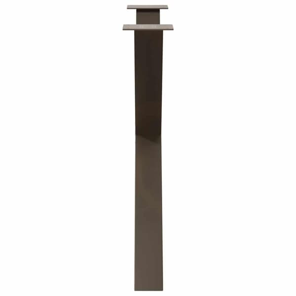 vidaXL Spisebordsben X-formet 2 stk. naturstål 90x(72-73) cm stål