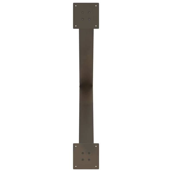 vidaXL Spisebordsben X-formet 2 stk. naturstål 90x(72-73) cm stål