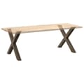 Miniatyrbillede 8 af 10: vidaXL Spisebordsben X-formet 2 stk. naturstål 90x(72-73) cm stål