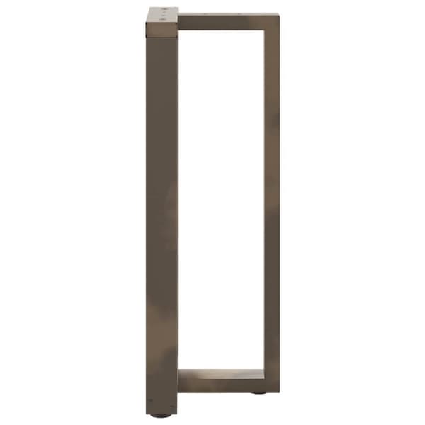vidaXL barbordsben T-formet 2 stk. naturstål 50x35x(100-101) cm stål
