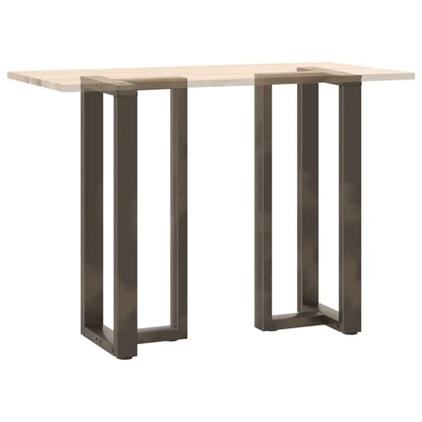 vidaXL barbordsben T-formet 2 stk. naturstål 50x35x(100-101) cm stål