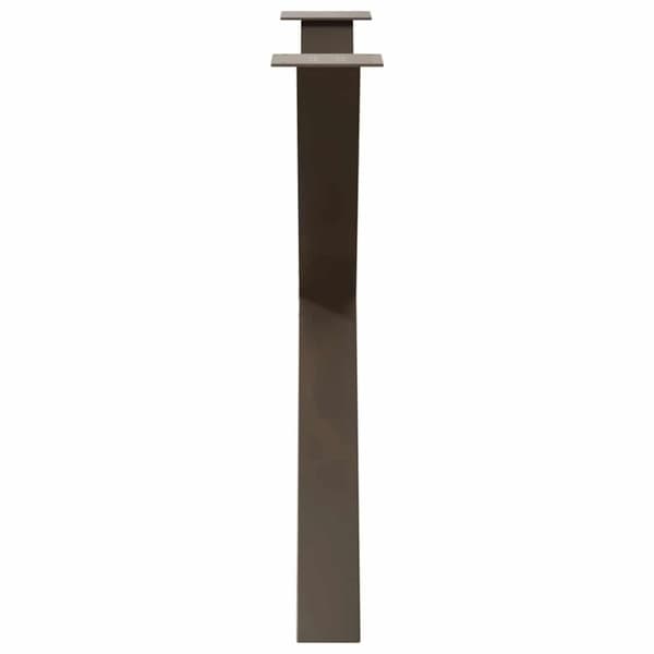vidaXL Spisebordsben X-formet 3 stk. naturstål 90x(72-73) cm stål