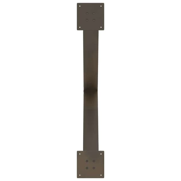 vidaXL Spisebordsben X-formet 3 stk. naturstål 90x(72-73) cm stål