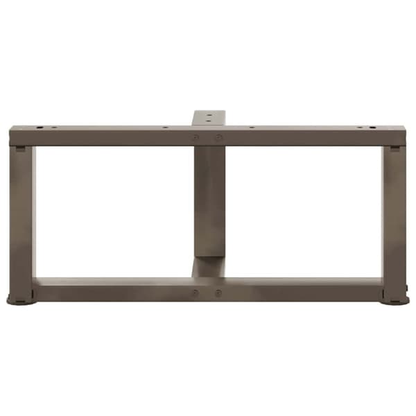 vidaXL Soffbordsben T-formade 2 st naturstål 70x25x(30-31) cm stål