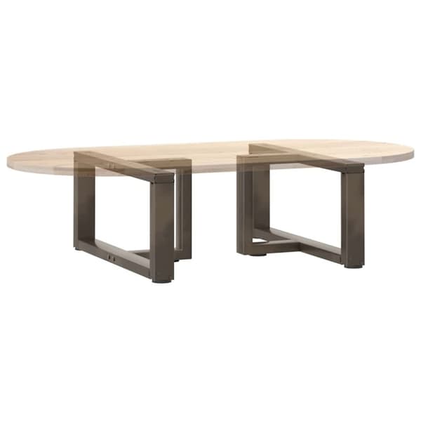 vidaXL Soffbordsben T-formade 2 st naturstål 70x25x(30-31) cm stål
