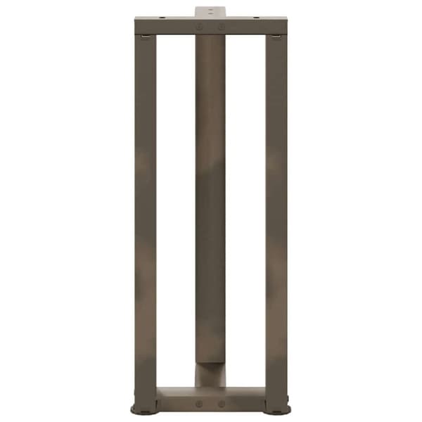 vidaXL Konsollbordben T-formet 2 stk naturell 25x28x(72-73) cm stål