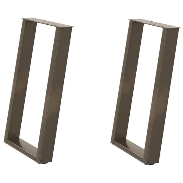 vidaXL Spisebordben U-formet 2 stk naturstål 50x(72-73) cm stål