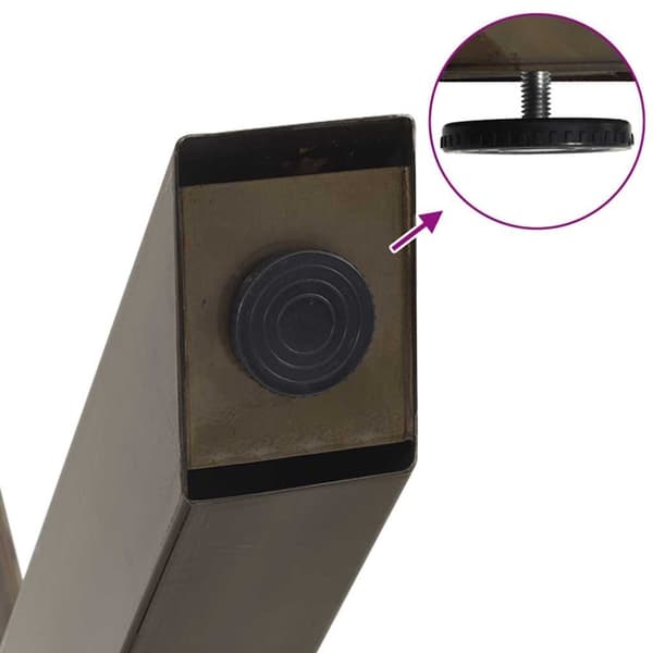 vidaXL Spisebordsben X-formet 2 stk. naturstål 70x(72-73) cm stål