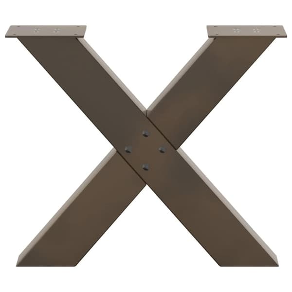vidaXL Sohvapöydän jalat X-muotoiset 2 kpl Luonnonvärinen teräs 60x(42-43) cm Teräs