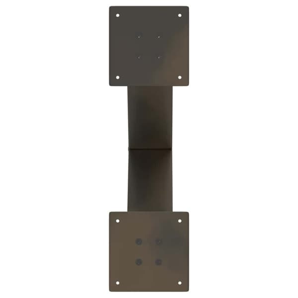 vidaXL Sohvapöydän jalat X-muotoiset 2 kpl Luonnonvärinen teräs 60x(42-43) cm Teräs