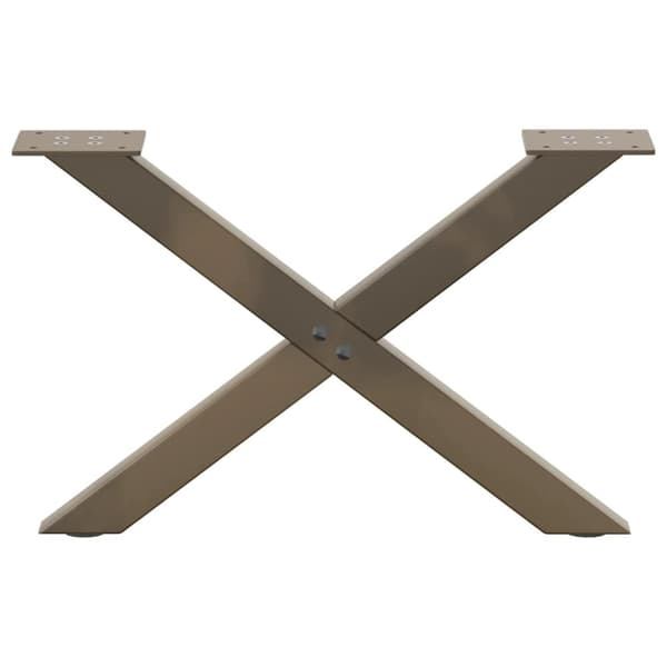 vidaXL Salongbordben X-formet 2 stk naturstål 60 x (30-31) cm stål