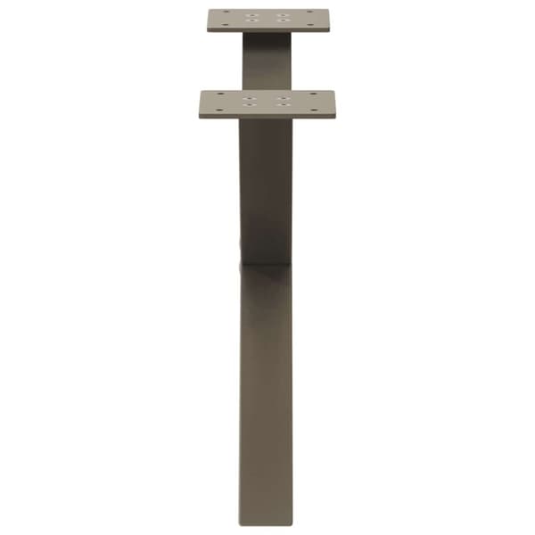vidaXL Salongbordben X-formet 2 stk naturstål 60 x (30-31) cm stål