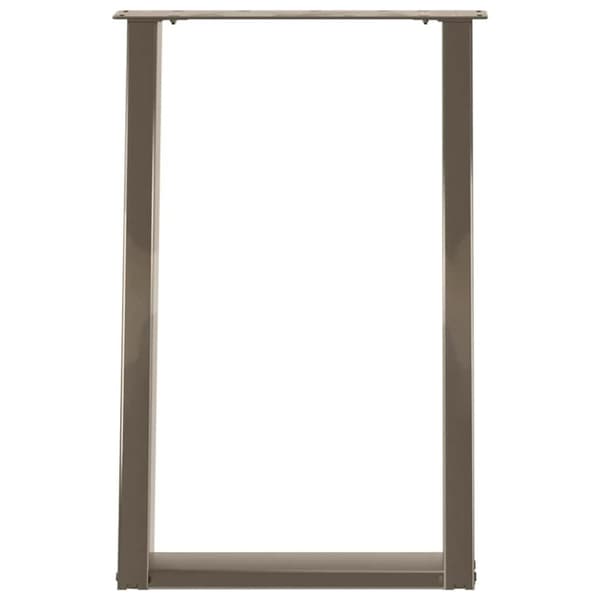 vidaXL Spisebordsben U-formet 2 stk. naturstål 60x(72-73) cm stål