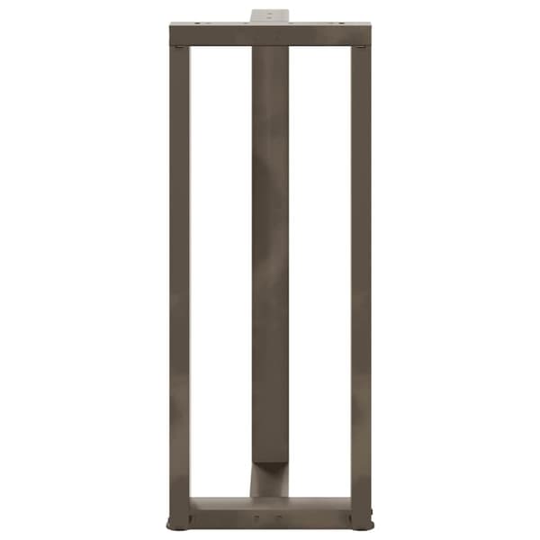 vidaXL Barbordsben T-formad 2 st naturstål 40x35x(100-101) cm stål