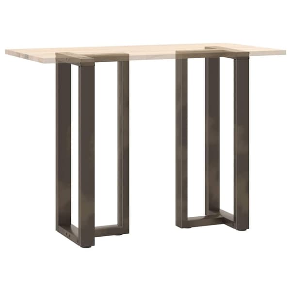 vidaXL Barbordsben T-formad 2 st naturstål 40x35x(100-101) cm stål