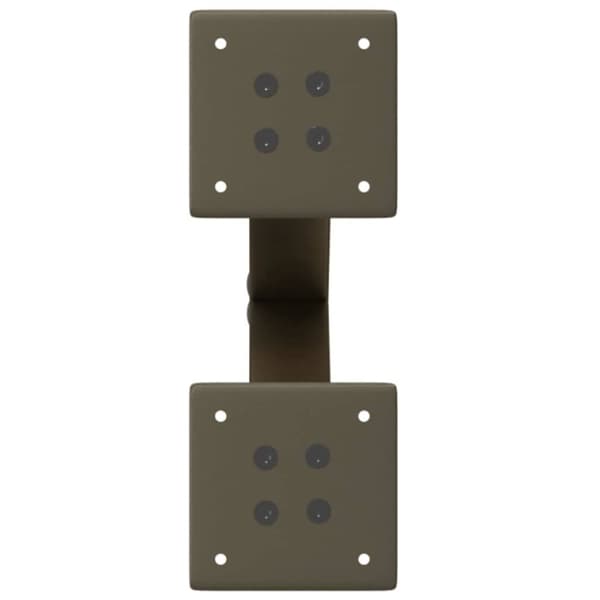 vidaXL Soffbordsben X-formade 2 st naturstål 28x(42-43) cm stål