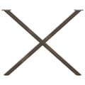 Miniatyrbild 5 av 10: vidaXL Matbordsben X-formad 2 st naturstål 90x(72-73) cm stål