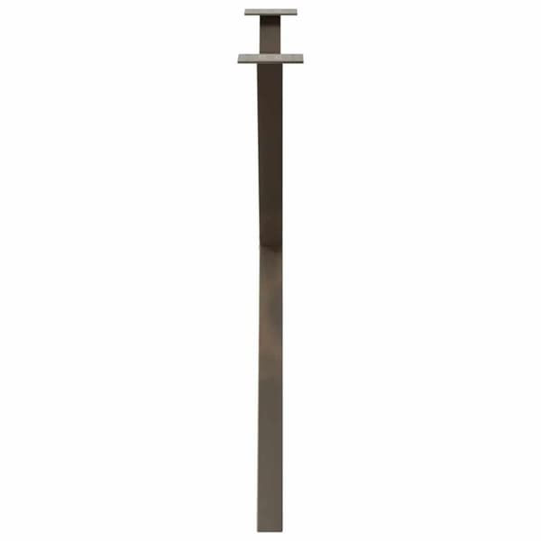 vidaXL Matbordsben X-formad 2 st naturstål 90x(72-73) cm stål