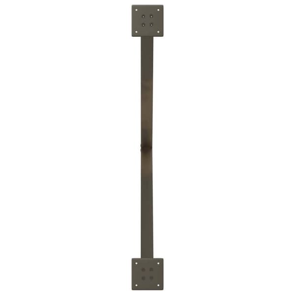 vidaXL Matbordsben X-formad 2 st naturstål 90x(72-73) cm stål