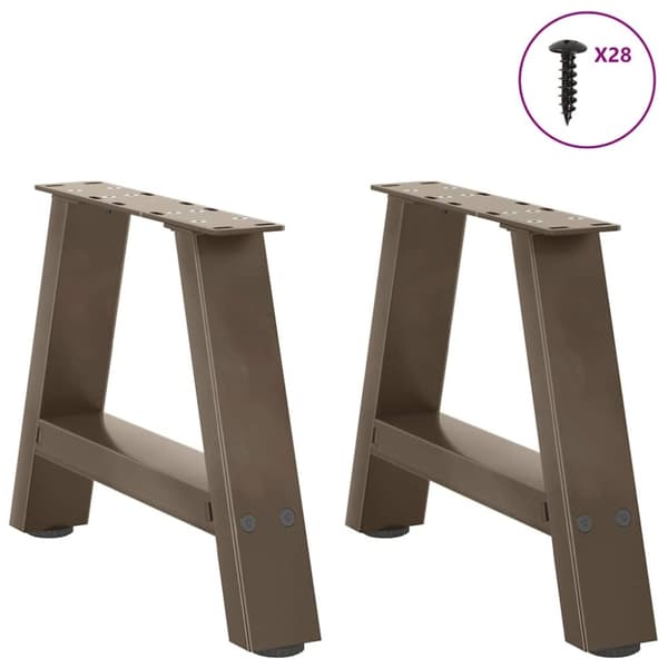 vidaXL Salongbordben A-formet 2 stk 50x(30-31) cm stål