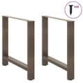Pikkukuva 3 / 10: vidaXL Ruokapöydän jalat, luonnonvärinen teräs, 2 kpl, 80 x (72-73) cm, teräs