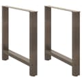 Pikkukuva 1 / 10: vidaXL Ruokapöydän jalat, luonnonvärinen teräs, 2 kpl, 80 x (72-73) cm, teräs