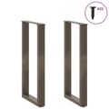 Miniatyrbilde 3 av 10: vidaXL Konsollbordben U-formet 2 stk naturstål 38 x (72-73) cm stål