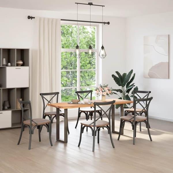 vidaXL Konsollbordben U-formet 2 stk naturstål 38 x (72-73) cm stål