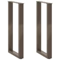 Miniatyrbilde 1 av 10: vidaXL Konsollbordben U-formet 2 stk naturstål 38 x (72-73) cm stål