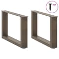 Miniatyrbilde 3 av 10: vidaXL Salongbordben U-formet 2 stk naturstål 50x(30-31) cm stål