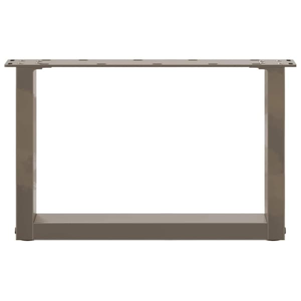 vidaXL Salongbordben U-formet 2 stk naturstål 50x(30-31) cm stål