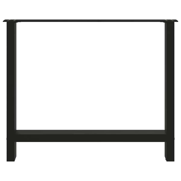 vidaXL Soffbordsben svart 2 st 90x(72-73) cm stål