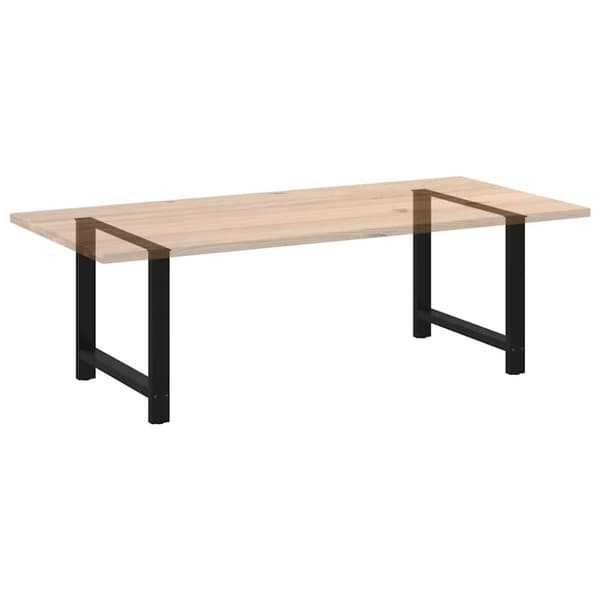 vidaXL Soffbordsben svart 2 st 90x(72-73) cm stål