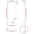 Pikkukuva 10 / 10: vidaXL Baaripöydän jalat, luonnonvärinen teräs, 2 kpl, 50 x (110-111) cm, teräs