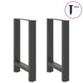 Pikkukuva 3 / 10: vidaXL Ruokapöydän jalat, luonnonvärinen teräs, 2 kpl, 50 x (72-73) cm, teräs