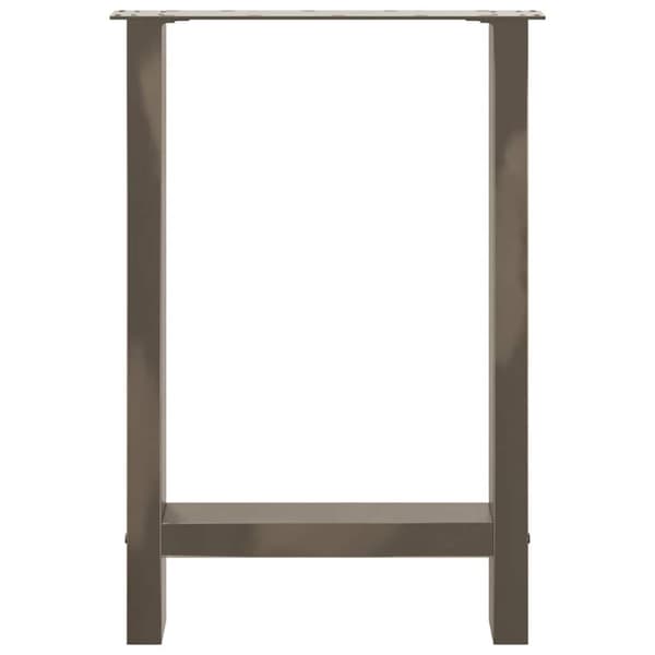 vidaXL Ruokapöydän jalat, luonnonvärinen teräs, 2 kpl, 50 x (72-73) cm, teräs