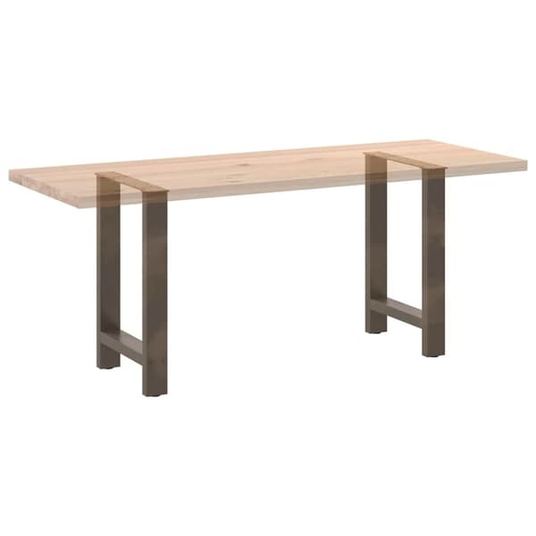 vidaXL Ruokapöydän jalat, luonnonvärinen teräs, 2 kpl, 50 x (72-73) cm, teräs