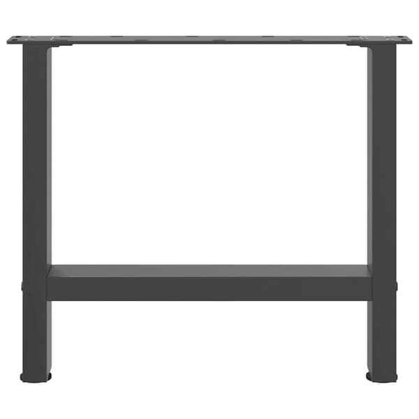 vidaXL Salongbordben naturell 2 stk 60x(42-43) cm stål