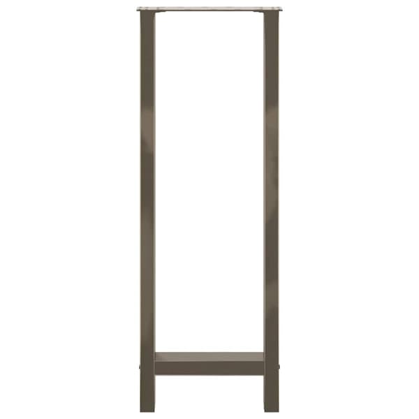 vidaXL Barbordben naturstål 2 stk 50x(110-111) cm stål